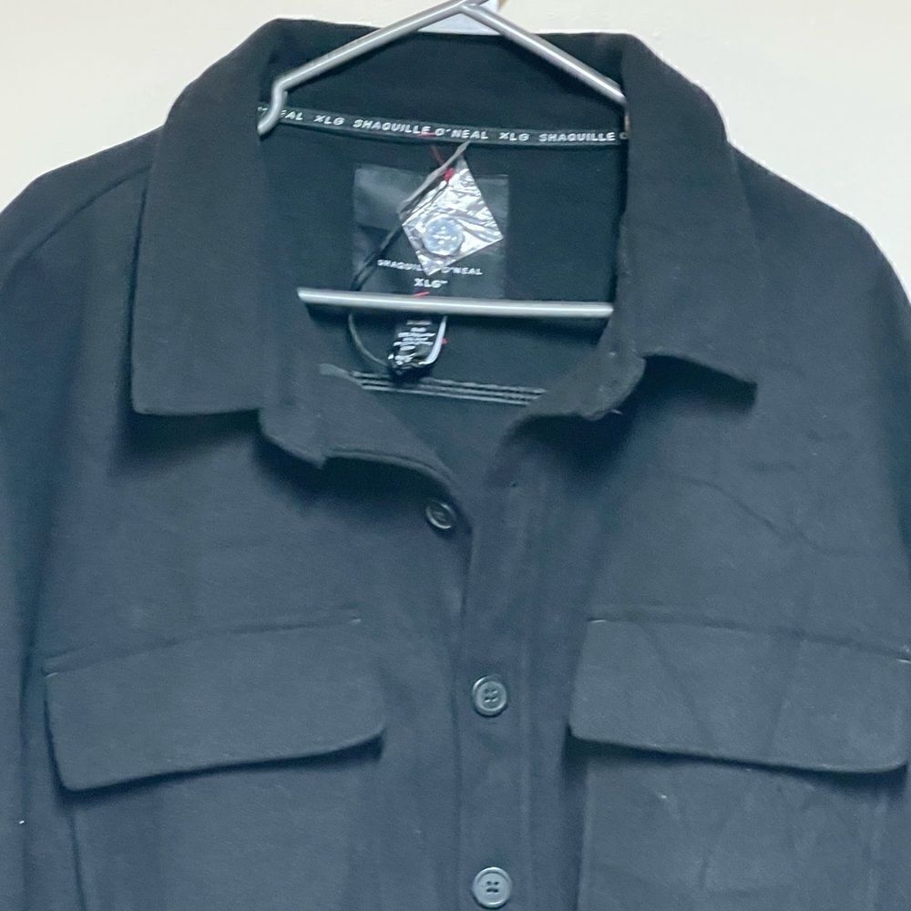 NWOT Shaquille O’ Neal black Brushed Sha*Q*ket Shacket Sz 3 XL - Picture 5 of 9